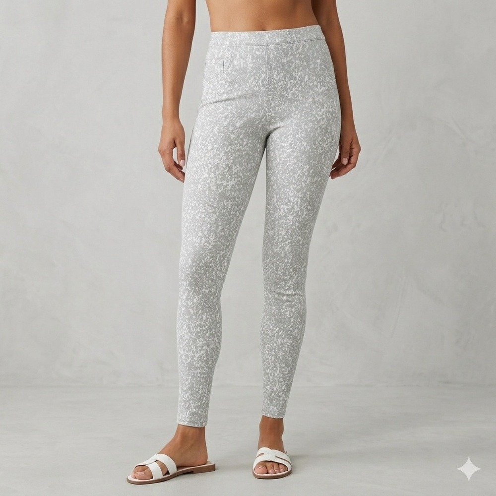 NWT Spanx Speckled Grey Ankle Jean-ish Leggings XL High Rise Slim Fit 20018R